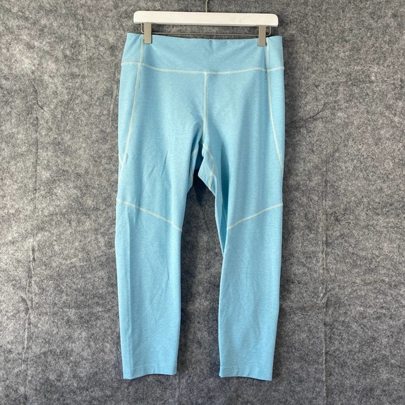Outdoor Voices Leggings XL Pool Blue 3/4 Warmup High Rise Workout - Picture 2 of 11